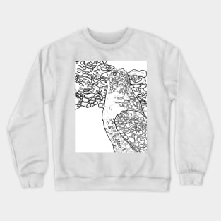 Coloring book Style Peregrine Falcon Crewneck Sweatshirt